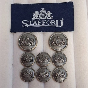 Stafford Silber Zinn Blazer Knöpfe 8 2-Large, 6 kleinere Waterbury - Bild 1 von 3