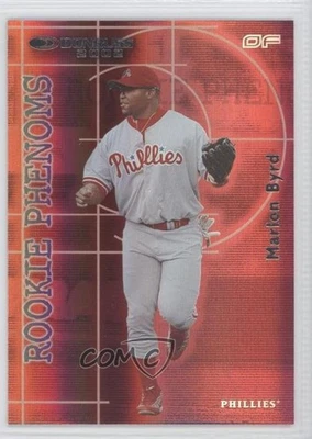 2002 Donruss The Rookies Rookie Phenoms /1000 Marlon Byrd #RP-25 - Image 1 of 2