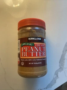 1 Glas Kirkland cremige Bio-Erdnussbutter, 28 Unzen l Ablaufdatum 06/2026 - Bild 1 von 3