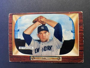 1955 Bowman Baseball Allie Reynolds New York Yankees Card #201 - Picture 1 of 2