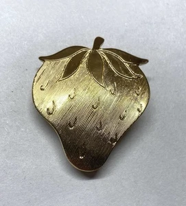 9x Hebilla de cinturón vintage para dama años 70 años 80-plato dorado fresa - Imagen 1 de 4