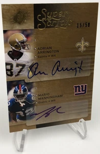 MARIO MANNINGHAM RC DUAL AUTO Karte RARE /50 2008 SPx Adrian Arrington MICHIGAN - Bild 1 von 10