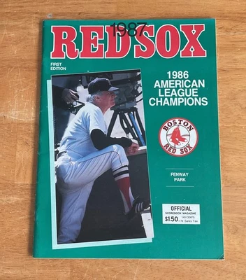 Boston Red Sox 1987 MLB Baseball Fenway Park Scorebook Program Magazine - Image 1 of 2