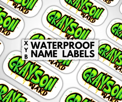 XPRESS YOURSELF BOUTIQUE, LLC Custom Waterproof Name Labels for School, Daycare, Bottles, Lunchboxes