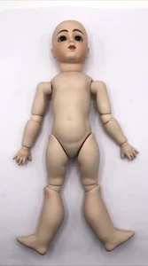 Vintage Vernon Seeley 14" Biskuitporzellan Puppenkörper verbunden mit Kopf braune Augen - Bild 1 von 12