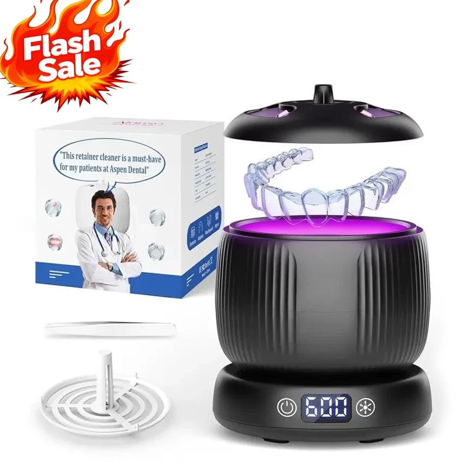 Nuevo Limpiador de Retenedores Ultrasónicos 45kHz Máquina Limpiador de Retenedores para Dentaduras Foto 1 de 4