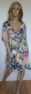 Stunning Floral Dress By Simply Be Size 22 NWOT Vibrant Multicoloured - Picture 1 of 3
