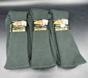 3 pares de calcetines negros Kmart Crew vintage para hombre talla 10-13 20 % poliéster elástico - Imagen 1 de 8