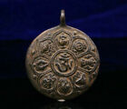 6CM Brąz Buddyzm 8 Obiecujący szczęście symbol Szczęśliwy wisiorek Amulet
