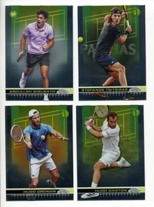 2024 Topps - Lotto di 4 carte da tennis Hugo Gaston Stefanos Tsitsipas Grenier Shelbayh - Foto 1 di 1
