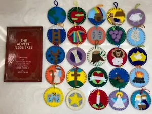 HANDMADE Ornaments The Advent Jesse Tree Dean Lambert Christmas Felt Sewn - Picture 1 of 21
