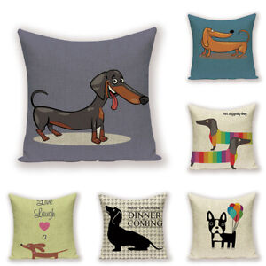 Dachshund Dogs Cushion Cover Kids Gift Animals Puppy Pillows Covers Sausage