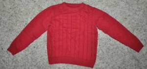 Boys Sweater Basic Editions Christmas Holiday Red Long Sleeve-size 14/16
