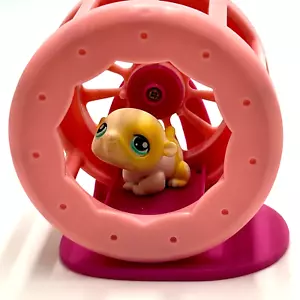 Authentic Littlest Pet Shop LPS Lot Hamster #137 with accessories "K" on Foot - Picture 1 of 8