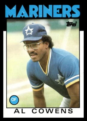 1986 Topps #92 Al Cowens Seattle Mariners Baseball Card - Image 1 of 2