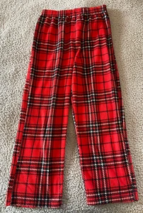 Unbranded Boy's Red White Black Soft Pull On Pajama Lounge Pants Size M - Picture 1 of 6
