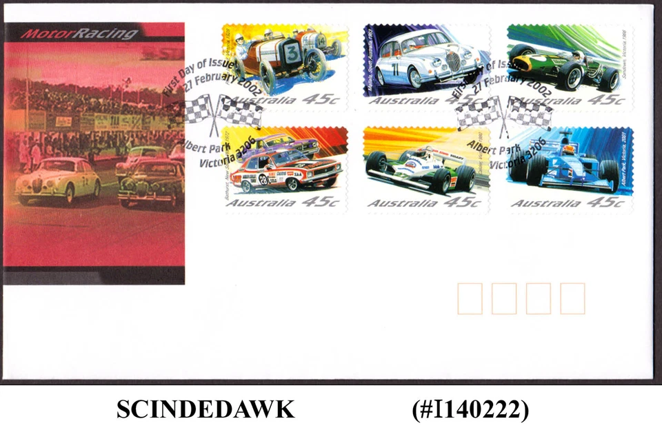 AUSTRALIA - 2002 MOTOR RACING / GRAND PRIX - 6V - FDC - Image 1 of 1