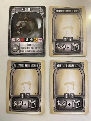Champions of Midgard - Sikling + Valkyrie's Resurrection 4 tarjetas promocionales NUEVO RARO Foto 1 de 4