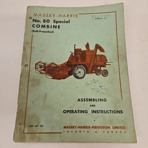 Vintage Massey-harris No. 80 Spezial Mähdrescher Montage / Betriebsanleitung - Bild 1 von 12