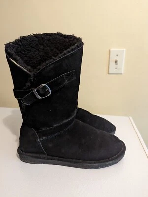 Women's Bearpaw Tatum Wool LIned Winter Boots SIze 10 Black - Image 1 of 4
