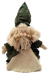 "Figura de Santa Mago Vikingo Papá Noel Cuerpo de Espuma de Estireno Verde Google Eyes 13" - Imagen 1 de 7