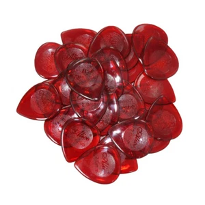 50Pcs Alice 2mm Small Water Drop Jazz Picks Red 20x23mm Guitar Picks - Picture 1 of 4