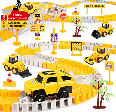 ADEOKAY Spielzeug Kinder Geschenk Ab 3 4 5 6 + Jahre Junge Rennbahn Autorennbahn Bagger