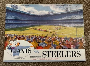 1959 NFL ~NY GIANTS v Pittsburgh STEELERS program ~November 15th @Yankee Stadium - Picture 1 of 6
