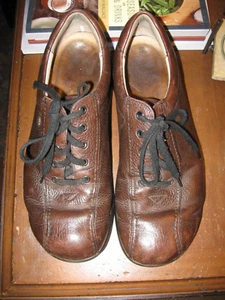 FINN COMFORT "Dijon" Lace-Up Oxford Shoes-Brown Leather-Men's 9.5/10-GUC-L@@K! - Picture 1 of 9