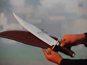 Spring Steel 5160 Réplica Cuchillo MUSSO Bowie Personalizado Hecho a Mano Caza Cuchillo Bowie - Imagen 1 de 8