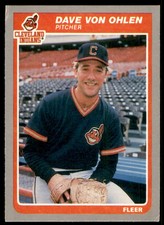 1985 FLEER UPDATE DAVE VON OHLEN CLEVELAND INDIANS #U-126