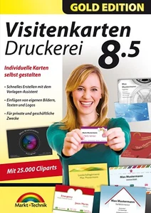 Visitenkarten Druckerei 8.5 -Gold Edition- Download Version inkl. 20000 Cliparts - Bild 1 von 5