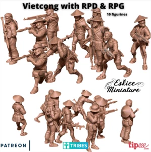 Vietnam Vietcong w/ RPDs & RPGs Set (3D PRINTED) - Picture 1 of 1