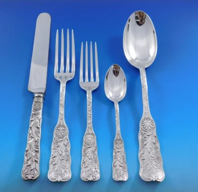 Saint St. Conjunto de Talheres Cloud by Gorham Prata Esterlina Serviço 45 peças Jantar - Imagem 1 de 4