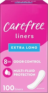 Carefree Slipeinlagen für Damen, extra lang, ausgepackt, 100 Stück (1er Pack)  - Bild 1 von 10