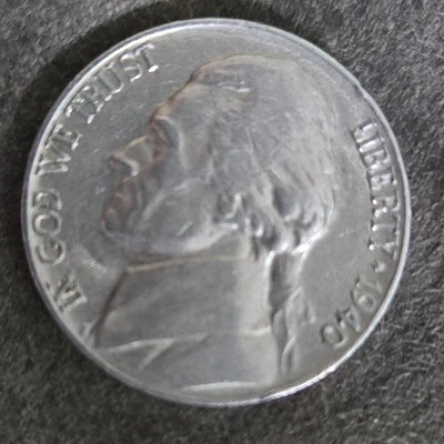 1940 Nickel No Mint Mark Clean Obverse Reverse RARE - Image 1 of 4