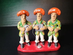 Vintage Brazilian Folk Art Jose Botija Clay Forro Band 3 Figurines - Picture 1 of 10