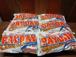 Lot Of 6 11.6oz PayDay Peanut Caramel Snack Size Candy Bars (69.6oz Total!) - Picture 1 of 5