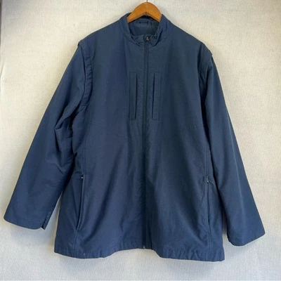 SCOTTeVEST Epic Travel Jacket Navy Men’s Size XXL 2XL Convertible Jacket Vest - Image 1 of 4