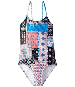 Seafolly L104744 Multi Girls Pop Palace Tank One-Piece Swimsuit Size 10 - Picture 1 of 4