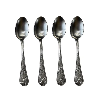 Cambridge Silversmiths Deer Stainless Steel Teaspoon (Set of Four) - Image 1 of 4