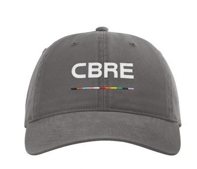 NUEVO CON ETIQUETAS 100% Auténtico Bordado CBRE Bienes Raíces Cliente Regalo Sombrero/Gorra Gris Foto 1 de 2