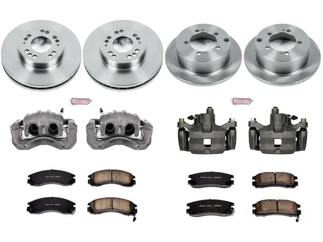 Front and Rear Brake Pad and Rotor Kit For 1995-1999 Mitsubishi Eclipse DG972HH - Imagem 1 de 1