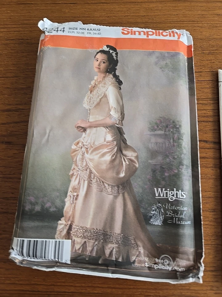 Simplicity 4244 Wrights Victorian Bridal Museum Pattern UNCUT Sz HH 6,8,10,12  - Image 1 of 4