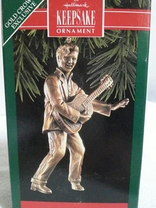Vintage Elvis Presley 1992 Hallmark Christmas Ornament Gold Crown Exclusive NEU - Bild 1 von 4