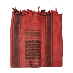 Bufanda 100% algodón palestino Shemagh Freedom Keffiyeh envoltura de cabeza árabe roja - Imagen 1 de 4