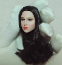 1/6 Female Head Carving Natalie Portman Sculpt Black Hair Head Sculpt F 12'' Bod