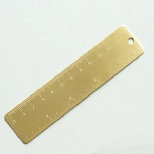 EDC Brass Ruler Measuring Range 120mm/ 4.7in Ruler Keychain Metal Designer Tool - Picture 1 of 12