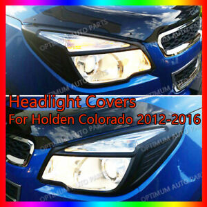 MATTE Black Head Light Trim Cover For Holden Colorado 2012-2016