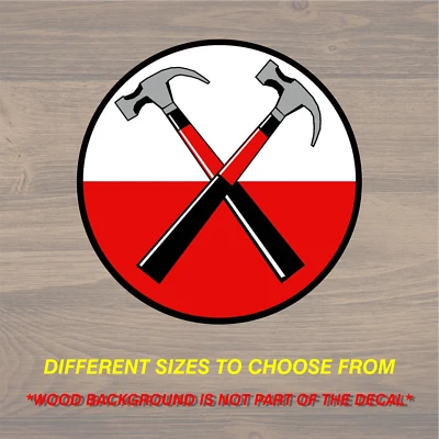Pink Floyd The Wall Hammer Bumper Outdoor Gloss Laptop Vinyl Decal Sticker